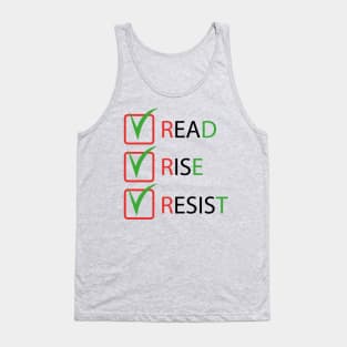 Read Rise Resist | Write On Tank Top